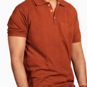 Men's Premium Cotton Polo T-Shirt – Rust Orange | Half Sleeve Casual Polo