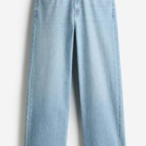 Light Blue Wide Leg Denim Jeans